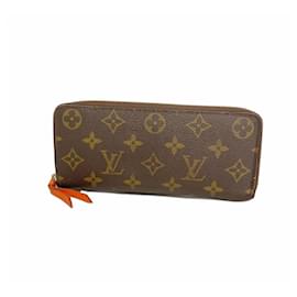 Louis Vuitton-Carteira longa Louis Vuitton em pétala de papoula-Laranja