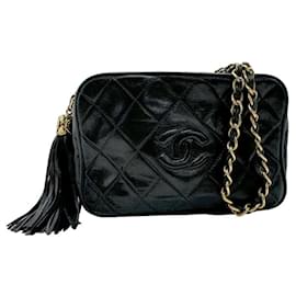 Chanel-Chanel Black Matelasse Leather Shoulder Bag-Black