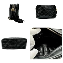 Chanel-Chanel Black Matelasse Leather Shoulder Bag-Black