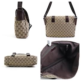 Gucci-Gucci GG Canvas Shoulder Bag-Brown,Beige