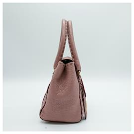 Fendi-Sac à main en cuir Fendi Selleria-Rose