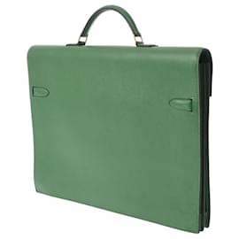 Hermès-Hermes Kelly Depeche 38 Messenger Bag-Green