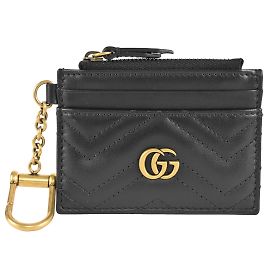 GUCCI GG Marmont Quilted Card Case Black