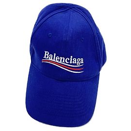 Cappellino da baseball logo politico Balenciaga Blu