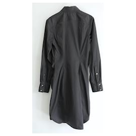 Altuzarra-Altuzarra Chloris tie-waist black cotton-poplin shirt dress-Black