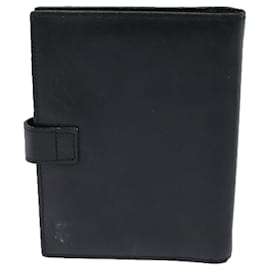 Gucci-GUCCI Day Planner Cover Leather Black 031 0416 0927 Auth bs15650-Black
