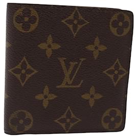 Louis Vuitton-LOUIS VUITTON Monogram Portefeuille Marco Bifold Wallet M61675 LV Auth 80196-Monogram