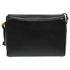 Autre Marque-Burberrys Shoulder Bag Leather Black Auth ep4638-Black