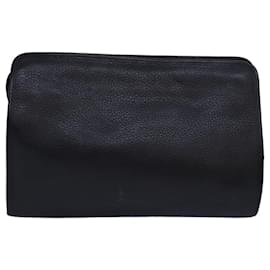 Autre Marque-Burberrys Clutch Bag aus schwarzem Leder Auth bs15681-Schwarz