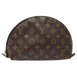 Louis Vuitton-LOUIS VUITTON Monogram Trousse Demi Ronde Cosmetic Pouch M47520 LV Auth 81231-Monogram