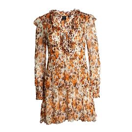 Robe à volants Pinko orange multicolore viscose Multicolore Orange