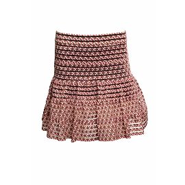 Maje, falda plisada Jezabel con estampado floral Roja