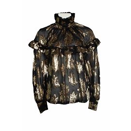 IRO, Jelly-Bluse in Gold und Schwarz Schwarz Golden