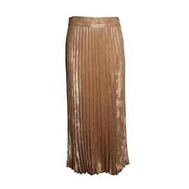 SéZane-Sezane, Gold pleated skirt-Golden