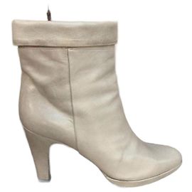 Autre Marque Bottines Charles Kammer Beige en Cuir d'Agneau Beige