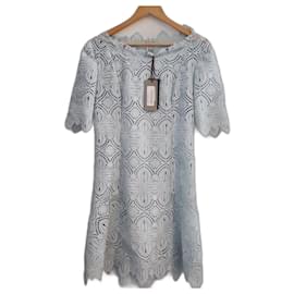 Ermanno Scervino Kleid hellblau aus Polyester Hellblau