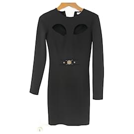Robe Gianni Versace noire en polyester Noir