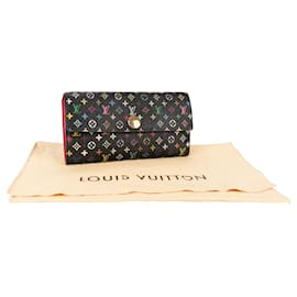 Louis Vuitton-Louis Vuitton Murakami Multicolor Sarah Wallet-Black