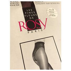 Autre Marque Medias Rosy de encaje guipure Muscat Burdeos Púrpura