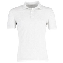 Polo em algodão de seda cinza com efeito em camadas de Brunello Cucinelli Cinza