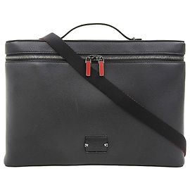 Christian Louboutin Kipidoc Leather Briefcase 3195043 Black