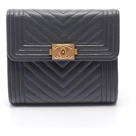 Cartera Mini Boy de cuero Chanel 80734 en excelente estado Negro