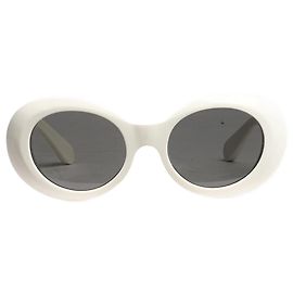 Acne White round retro sunglasses White