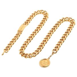 Chanel Cinturón de cadena chapado en oro 31 Rue Cambon Dorado