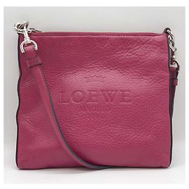 Loewe Leder Heritage Schultertasche Anagram Pink Pink