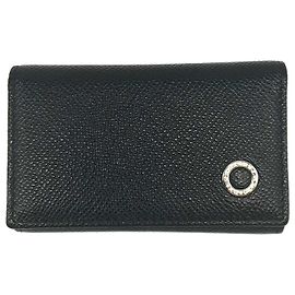 Autre Marque Bvlgari Grain Calf Key Case Black Black