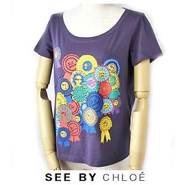 Chloé T-shirt viola See by Chloe Taglia 38 Porpora