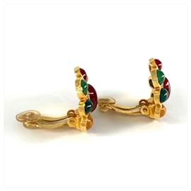 Chanel-Boucles d'oreilles clips multicolores Chanel-Multicolore