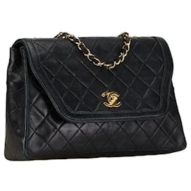 Chanel-Chanel Matelasse Coco Mark Trapezoid Shoulder Bag-Black