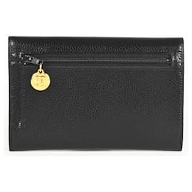 Chanel-Porte-monnaie Chanel Coco Mark en cuir caviar noir-Noir