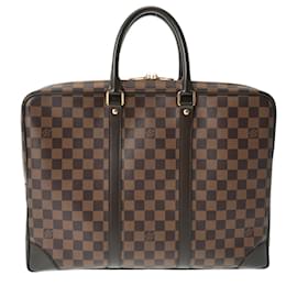 Louis Vuitton-Louis Vuitton Damier Porte-Document Voyage Bag-Brown,Damier ebene