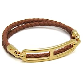 Hermès-Hermes Lury Doubletour Charm Bracelet-Golden,Light brown