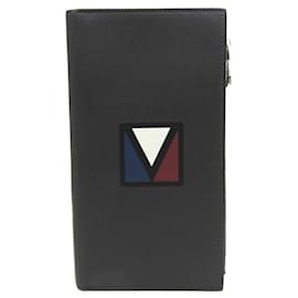 Louis Vuitton-Louis Vuitton E-Zip Long V-Line M61259 Men's Wallet-Black