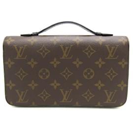 Louis Vuitton-Louis Vuitton Monogram Macassar Zippy XL Men's Wallet-Monogram