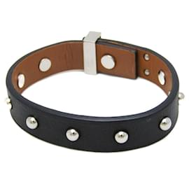 Hermès-Bracelet Crew Carré Mini Chien Hermes-Marron,Noir,Argenté