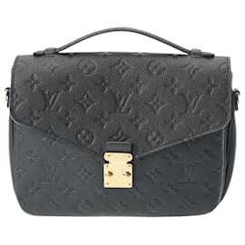 Louis Vuitton-Louis Vuitton Monogram Empreinte Pochette Metis MM Noir Handbag-Black