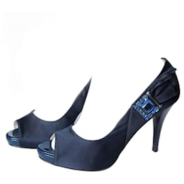 Autre Marque-Heeled boots Botella-Blue