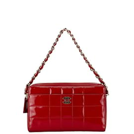 Chanel-Chanel Chocolate Bar Coco Mark Chain Bag-Red