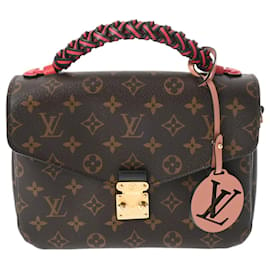 Louis Vuitton-Louis Vuitton Monogram Pochette Metis MM Handbag-Brown,Red,Monogram