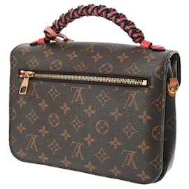 Louis Vuitton-Louis Vuitton Monogram Pochette Metis MM Handbag-Brown,Red,Monogram