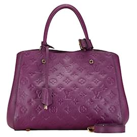 Louis Vuitton-Bolsa Louis Vuitton Monogram Empreinte Montaigne MM-Outro,Roxo