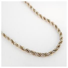 Tiffany & Co-Colar Tiffany Twist K18YG Ouro Amarelo Prata 925 Feminino-Prata,Dourado