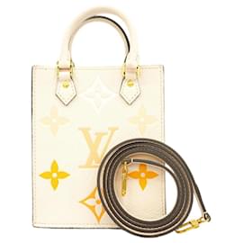 Louis Vuitton-Bolsa Petite Sac Plat Monogram Empreinte Louis Vuitton-Dourado