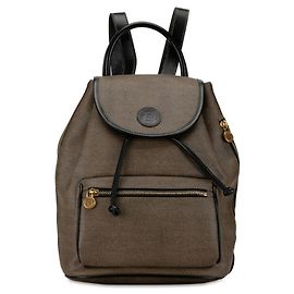 Fendi Zucchino Backpack Black Grey
