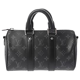 Louis Vuitton-Louis Vuitton Monogram Eclipse Keepall Bandouliere 25-Black,Monogram