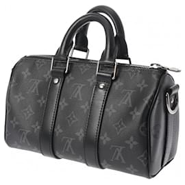 Louis Vuitton-Louis Vuitton Monogram Eclipse Keepall Bandouliere 25-Black,Monogram